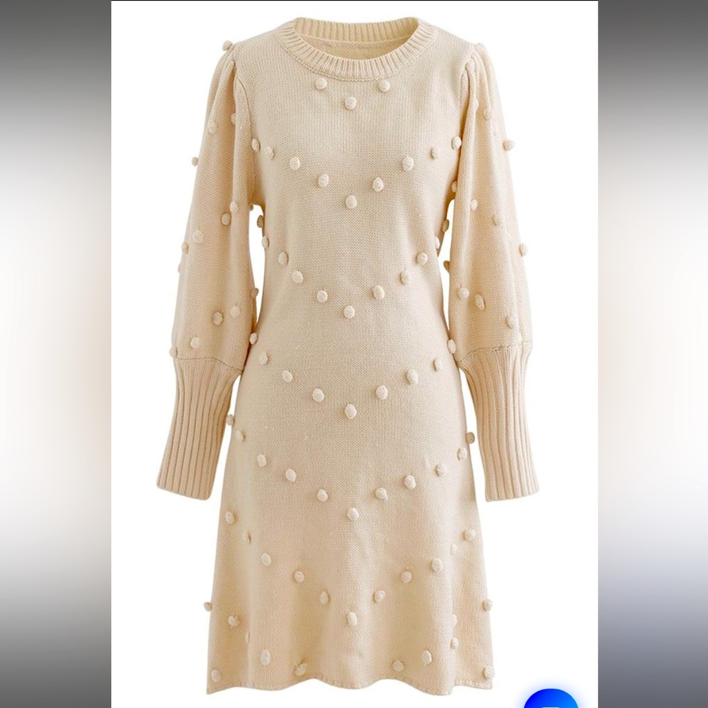 Chicwish cream sweater dress
